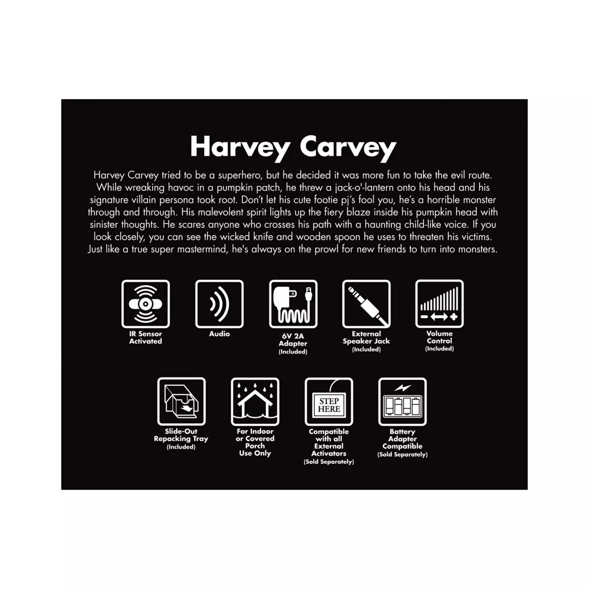 4 Ft 4 In Harvey Carvey Animatronic