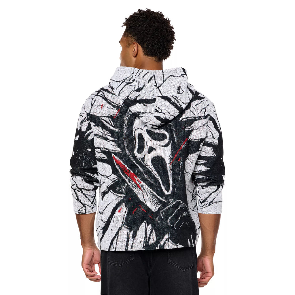 Ghost Face Knife Jacquard Hoodie